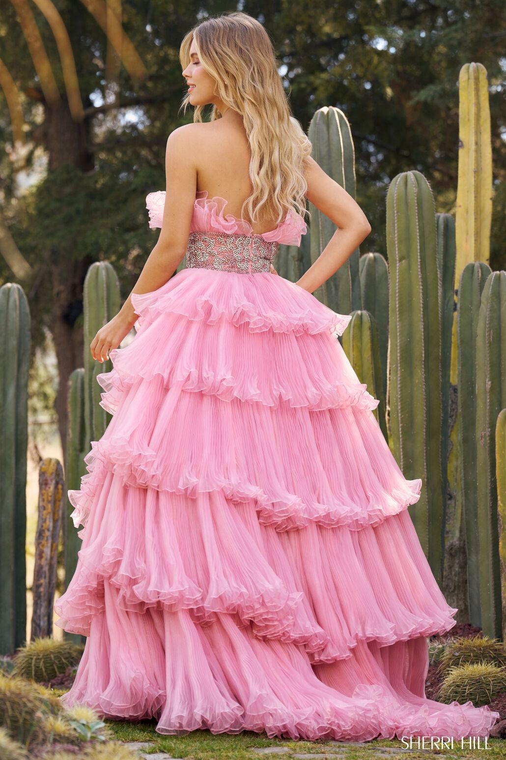 Sherri Hill 55635 prom dress images. Sherri Hill 55635 is available in these colors: Periwinkle, Black, Rose, Aqua, Red, Ivory, Candy Pink, Blush, Light Blue.