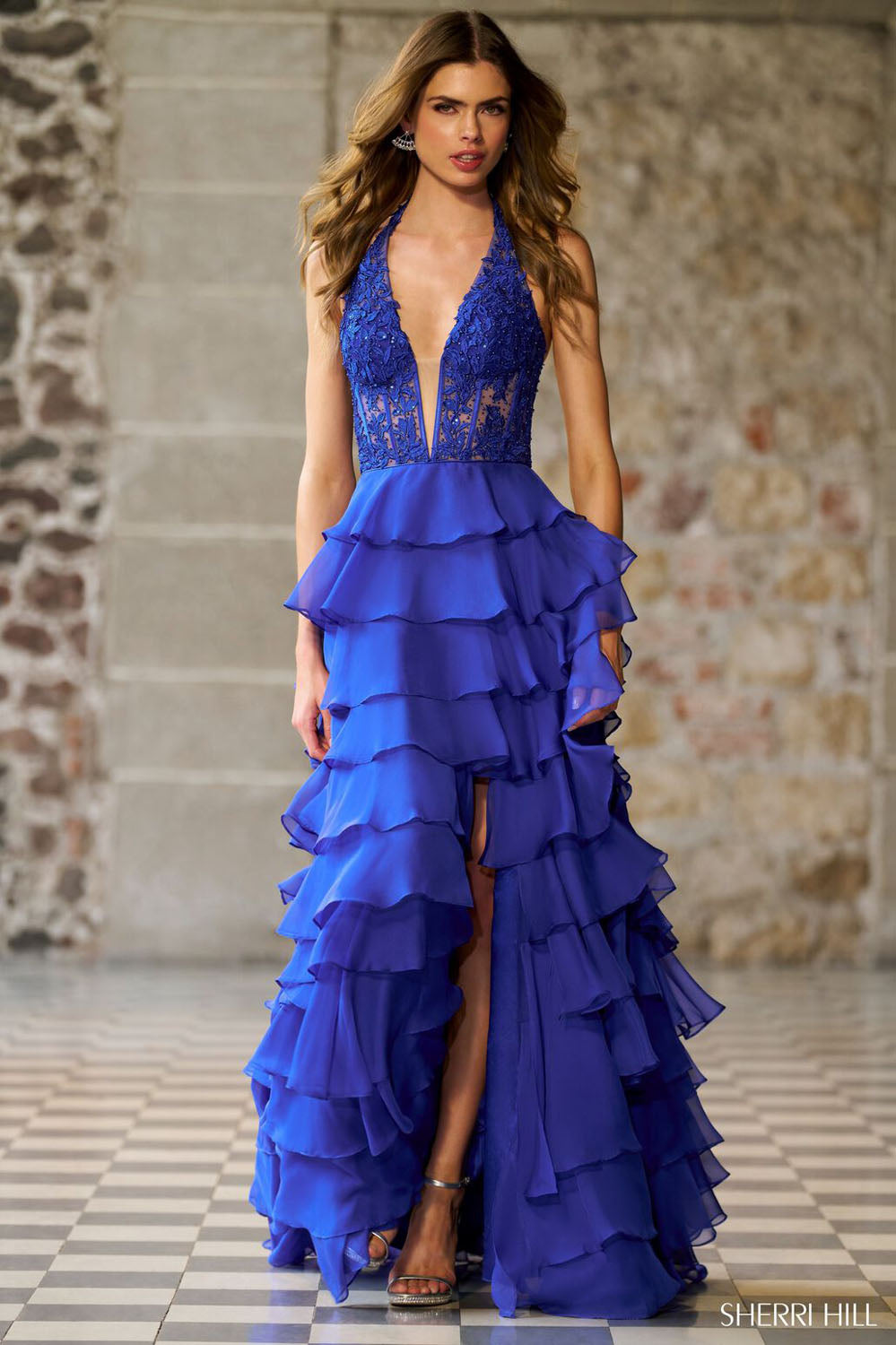 Sherri Hill 56656 prom dress images. Sherri Hill 56656 is available in these colors: Royal, Black, Yellow, Light Blue, Red, Bright Pink, Blush, Emerald, Ivory, Lilac, Magenta, Navy, Periwinkle.