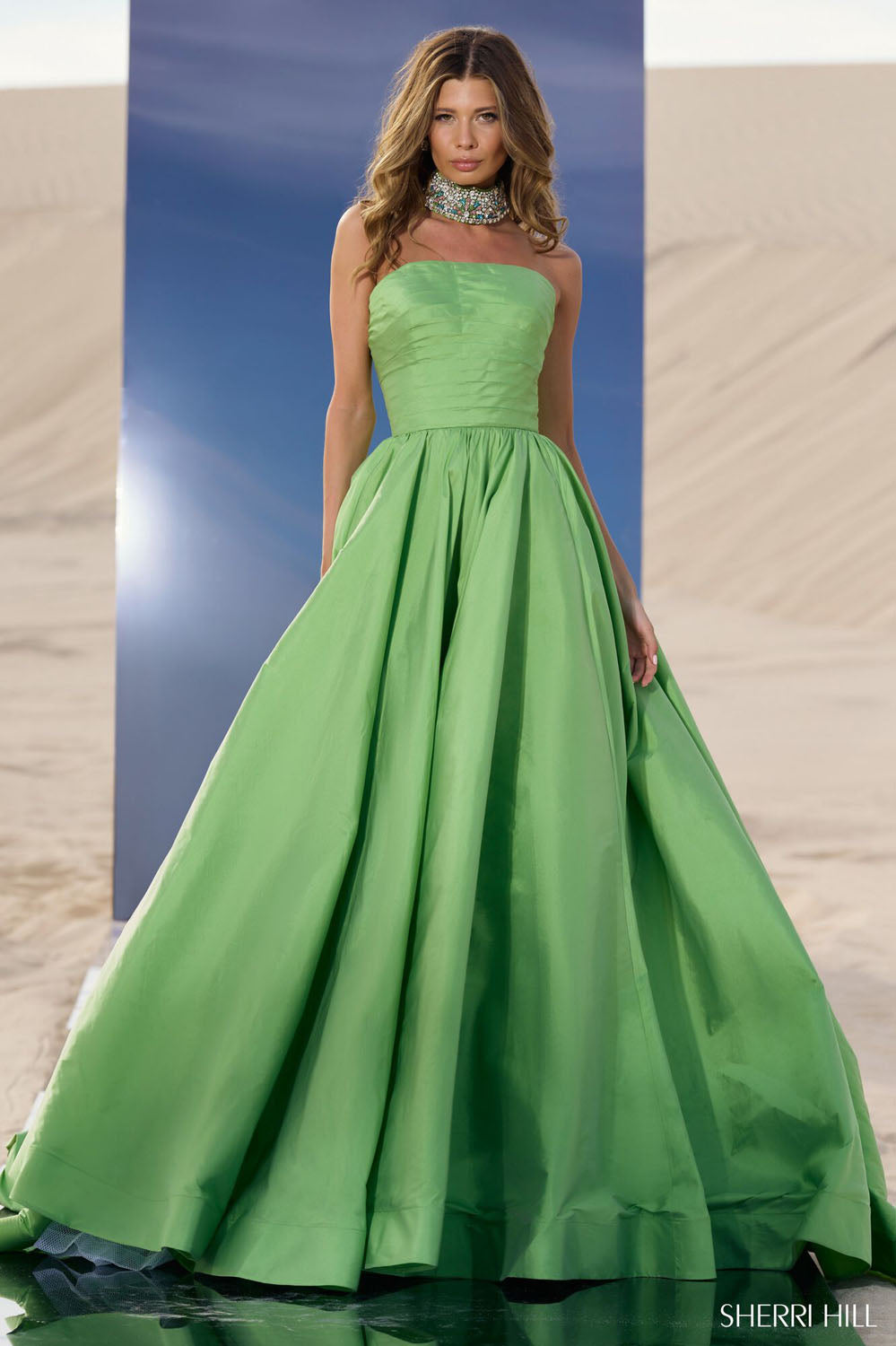 Sherri Hill 56748 Dress | Sherri Hill Dresses | Formal Approach 8 / Chartreuse