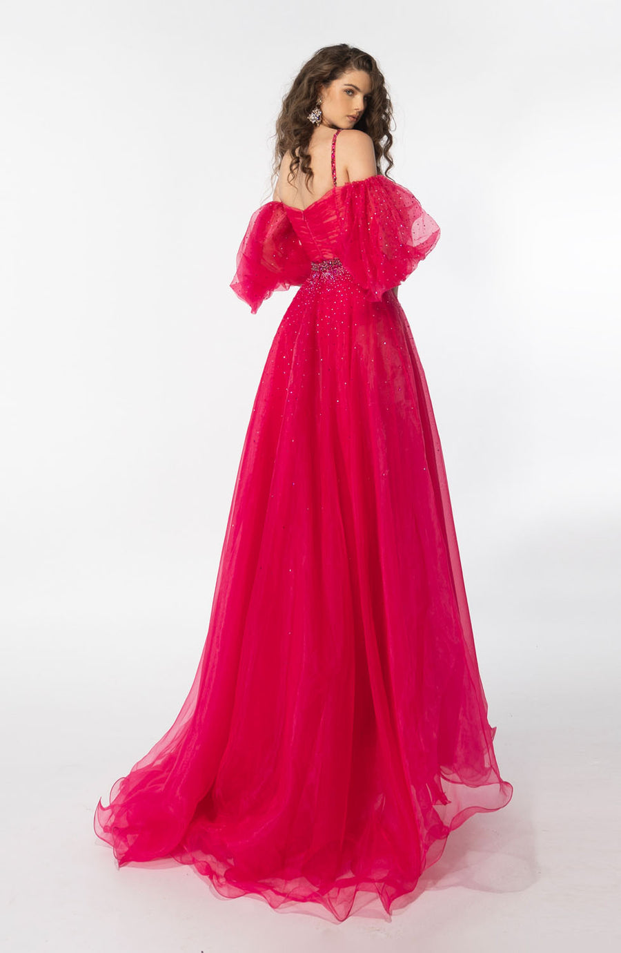 Ava Presley 28556 prom dress images. Ava Presley 28556 is available in these colors: Fuchsia, Black.