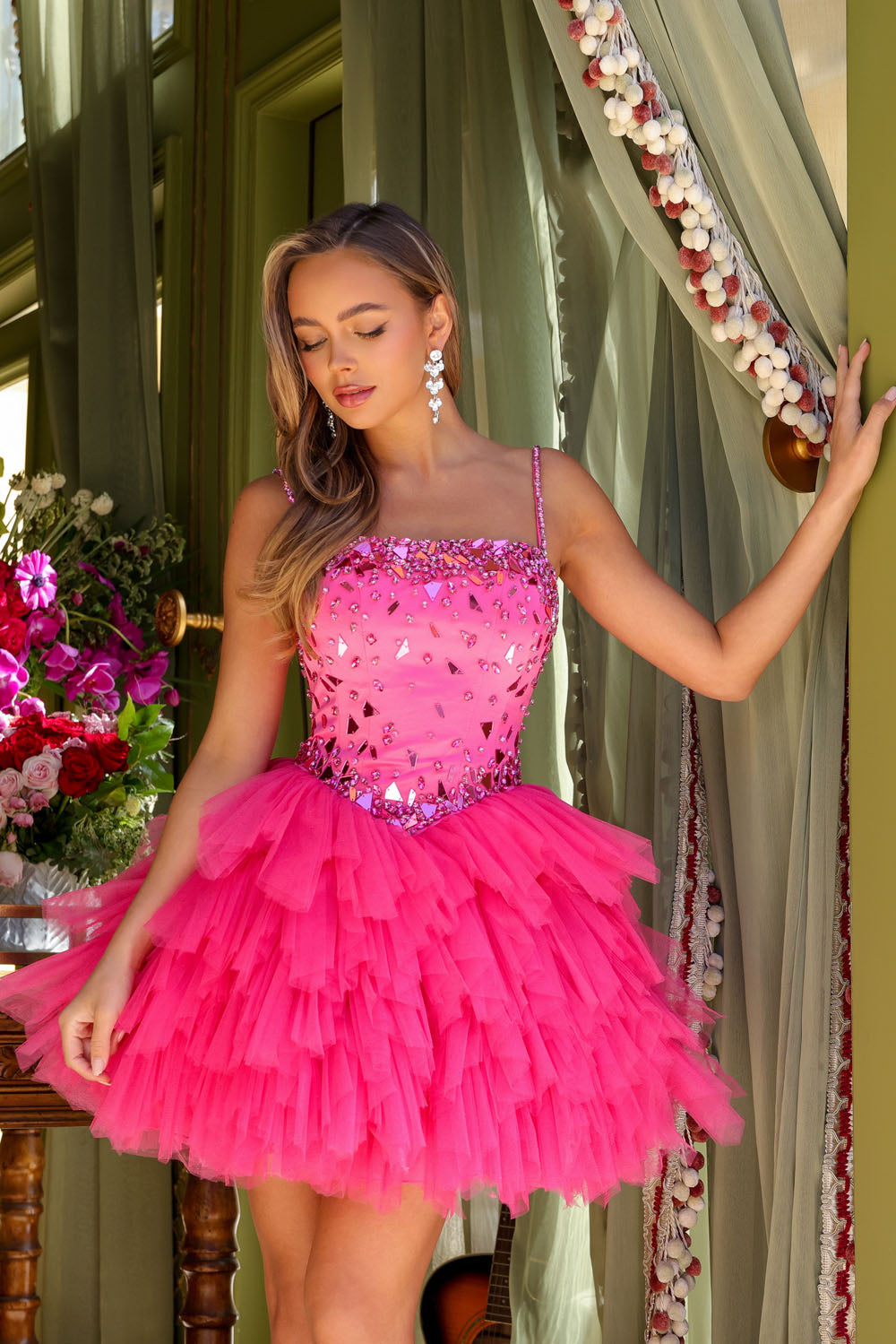 Ava Presley 29180 prom dress images. Ava Presley 29180 is available in these colors: Sky Blue, Hot Pink, Royal, Black, White.