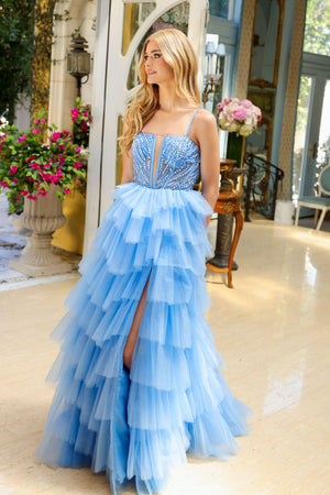 Ava Presley 29232 prom dress images.  Ava Presley 29232 is available in these colors: White, Light Blue, Black.