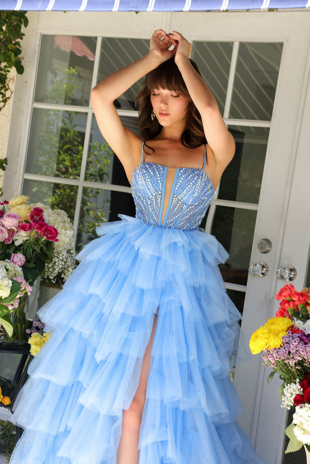 Ava Presley 29232 prom dress images. Ava Presley 29232 is available in these colors: White, Light Blue, Black.