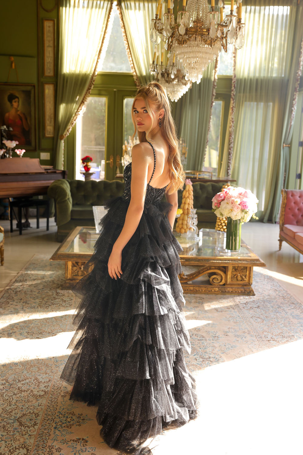 Ava Presley 29232 prom dress images. Ava Presley 29232 is available in these colors: White, Light Blue, Black.