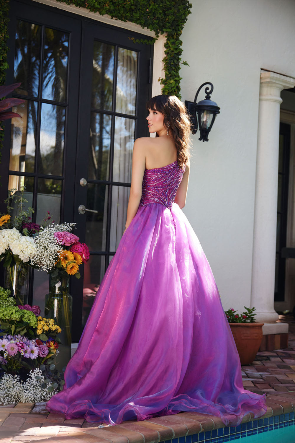 Ava Presley 29258 prom dress images. Ava Presley 29258 is available in these colors: Coral,Magenta,Royal.
