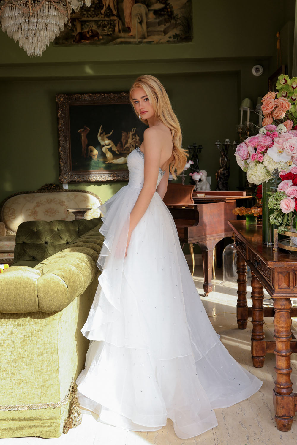 Ava Presley 29524 prom dress images. Ava Presley 29524 is available in these colors: Hot Pink, Light Blue, White, Periwinkle.