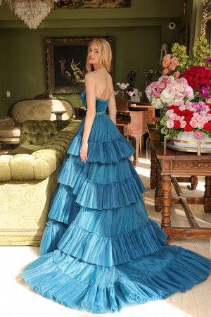 Ava Presley 29529 prom dress images.  Ava Presley 29529 is available in these colors: White, Fuchsia, Teal.