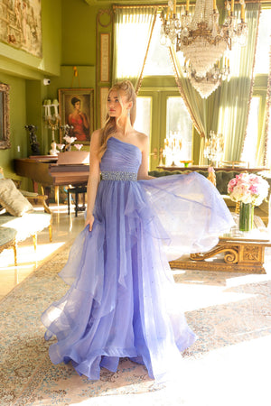 Ava Presley 29534 prom dress images.  Ava Presley 29534 is available in these colors: Periwinkle, White, Turquoise.