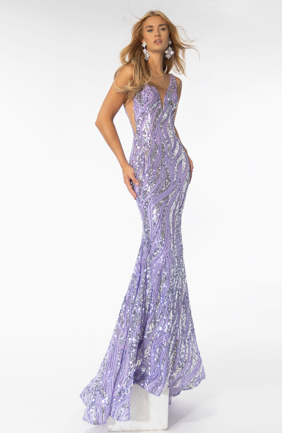 Ava Presley 39201 prom dress images. Ava Presley 39201 is available in these colors: Light Blue, Lilac.