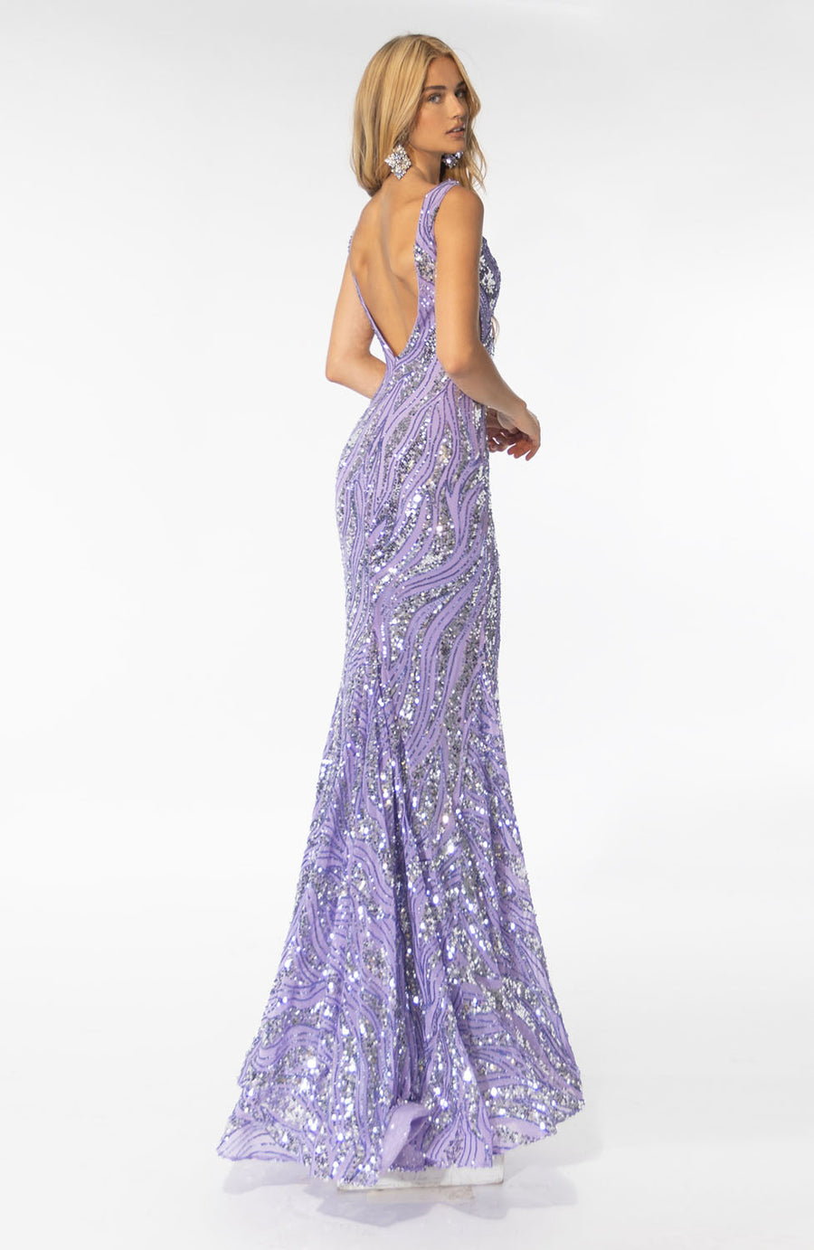 Ava Presley 39201 prom dress images.  Ava Presley 39201 is available in these colors: Light Blue, Lilac.
