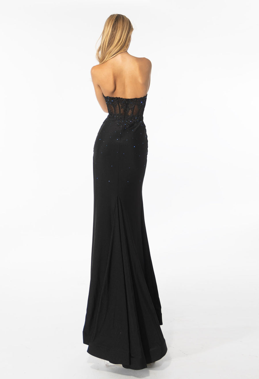 Ava Presley 39215 prom dress images.  Ava Presley 39215 is available in these colors: Black, Red.