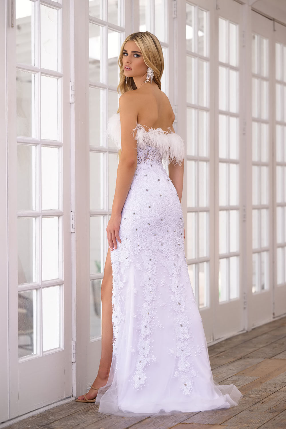 Ava Presley 39231 prom dress images. Ava Presley 39231 is available in these colors: Periwinkle, White.
