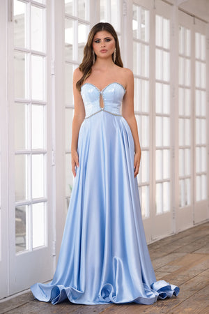 Ava Presley 39236 prom dress images.  Ava Presley 39236 is available in these colors: Light Blue, Neon Pink.