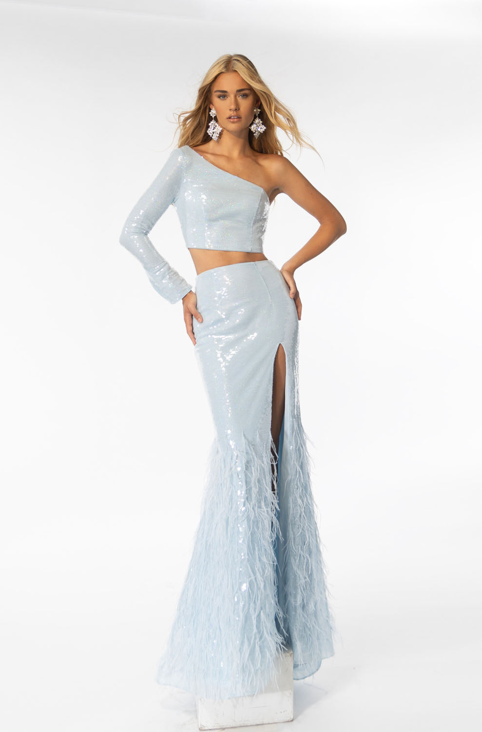 Ava Presley 39243 prom dress images. Ava Presley 39243 is available in these colors: Light Blue, Black.