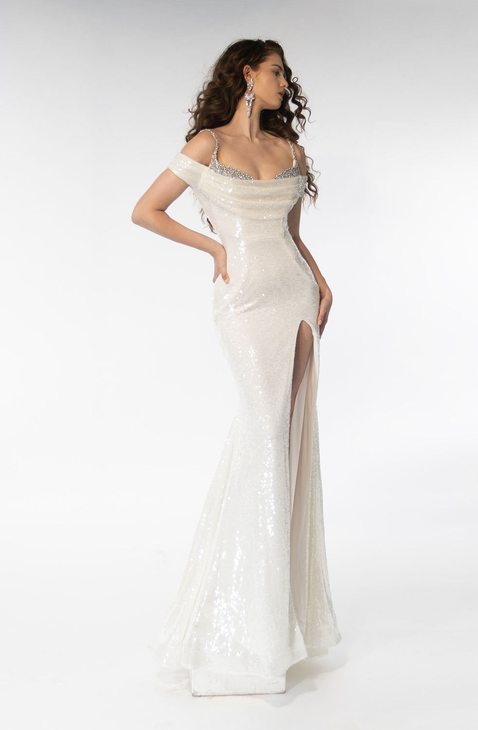 Ava Presley 39258 prom dress images. Ava Presley 39258 is available in these colors: Periwinkle, Neon Pink, Off White.