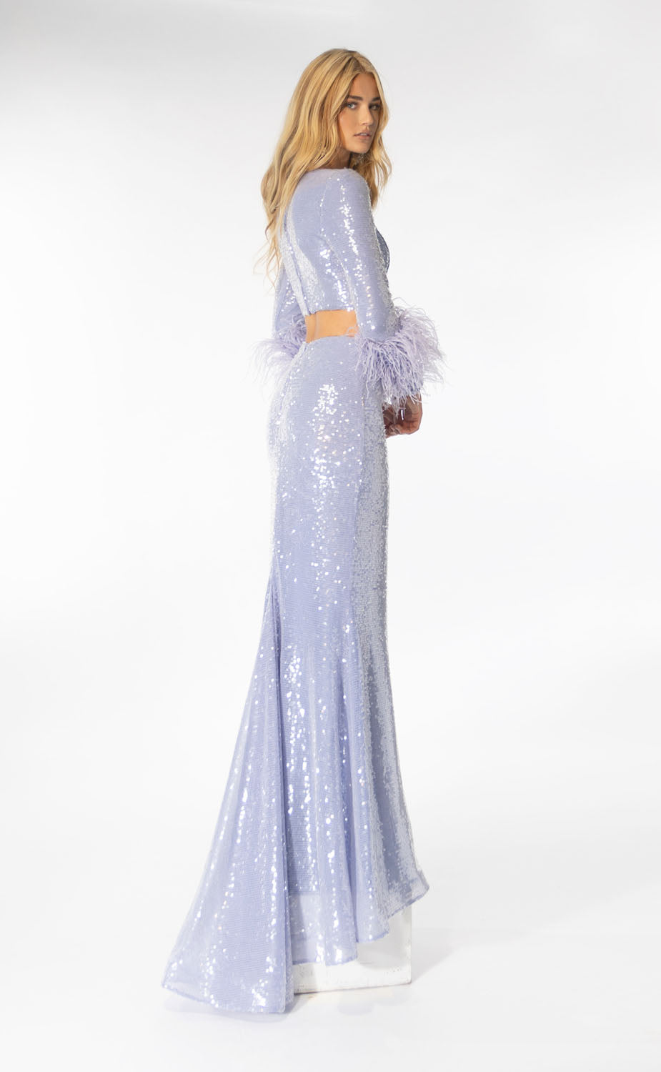 Ava Presley 39259 prom dress images. Ava Presley 39259 is available in these colors: Periwinkle, Off White.