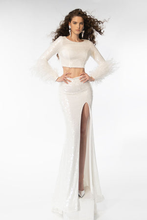 Ava Presley 39259 prom dress images.  Ava Presley 39259 is available in these colors: Periwinkle, Off White.
