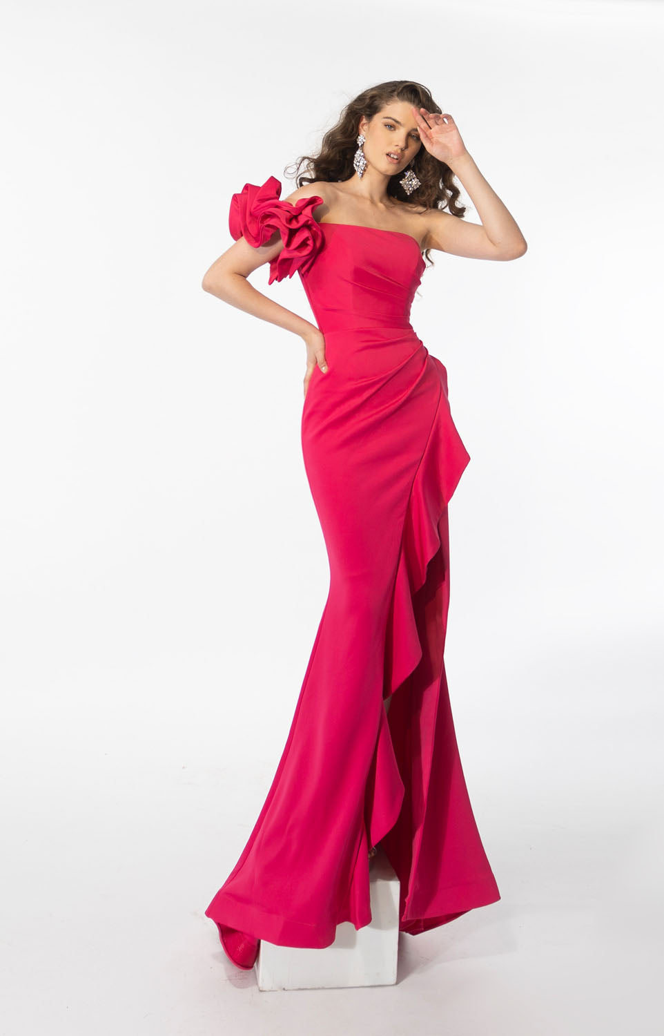 Ava Presley 39265 prom dress images. Ava Presley 39265 is available in these colors: White, Red, Black, Hot Pink.