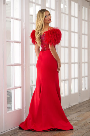 Ava Presley 39279 prom dress images.  Ava Presley 39279 is available in these colors: Red, Black, Sky.