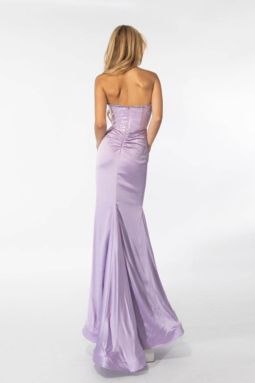 Ava Presley 39282 prom dress images. Ava Presley 39282 is available in these colors: Lilac, Fuchsia, Royal.