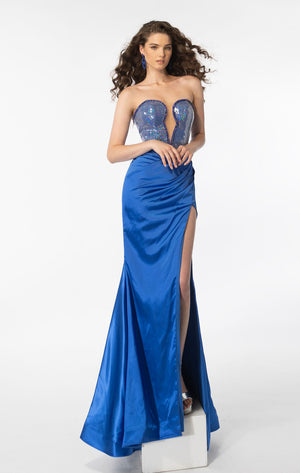 Ava Presley 39282 prom dress images.  Ava Presley 39282 is available in these colors: Lilac, Fuchsia, Royal.