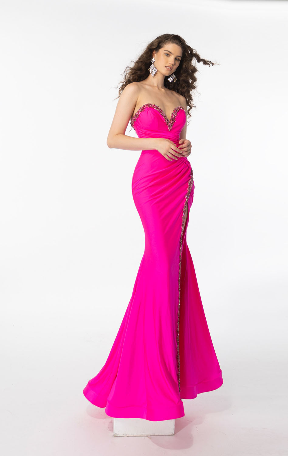 Ava Presley 39290 prom dress images. Ava Presley 39290 is available in these colors: Black, Fuchsia.