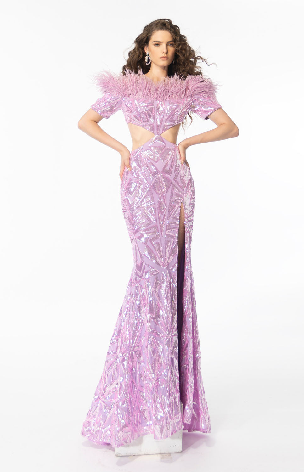 Ava Presley 39301 prom dress images. Ava Presley 39301 is available in these colors: Powder Blue, Lilac.