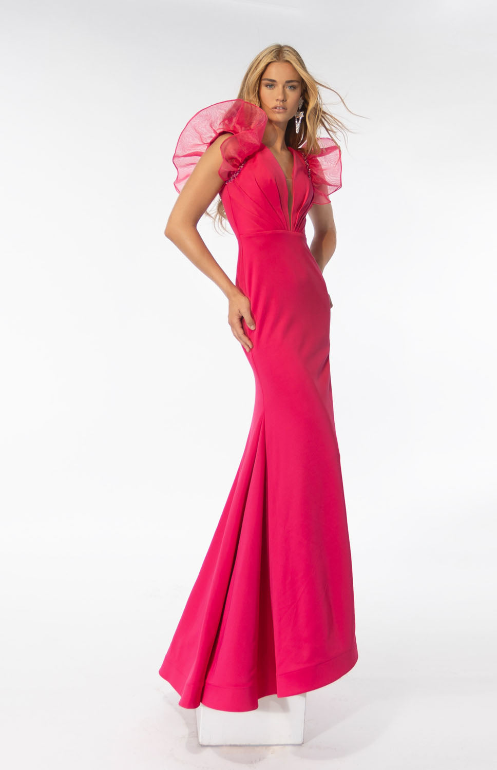 Ava Presley 39307 prom dress images. Ava Presley 39307 is available in these colors: Hot Pink, Red, White.