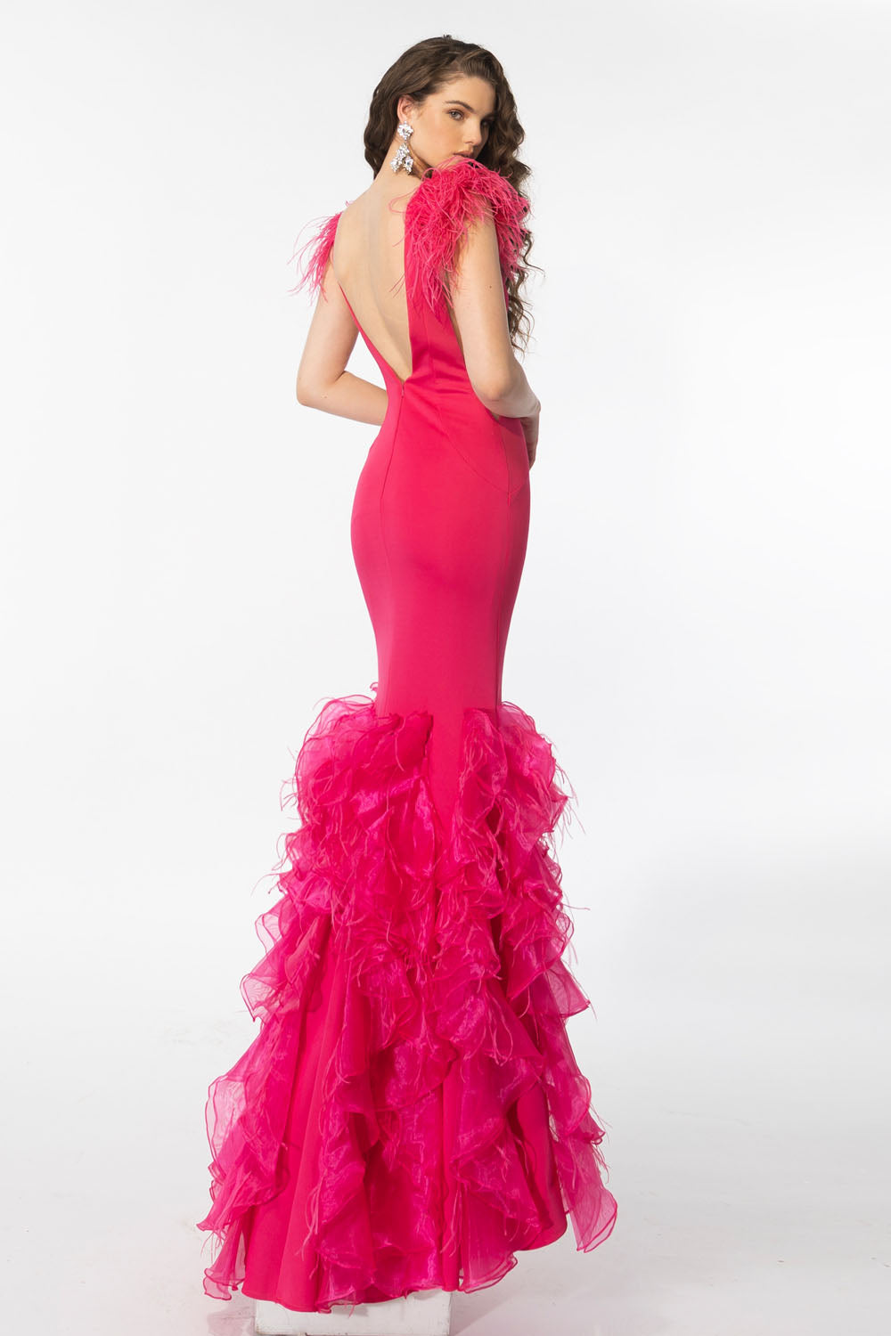 Ava Presley 39312 prom dress images. Ava Presley 39312 is available in these colors: Hot Pink, Off White.