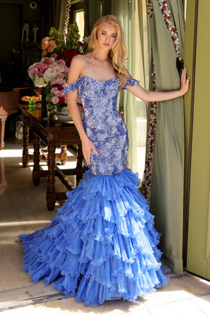 Ava Presley 39551 prom dress images.  Ava Presley 39551 is available in these colors: Periwinkle, Turquoise, .
