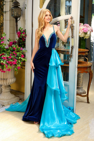 Ava Presley 39556 prom dress images.  Ava Presley 39556 is available in these colors: Navy Turquoise, Hot Pink, Red, Fuchsia Light Pink, Black, White Aqua.