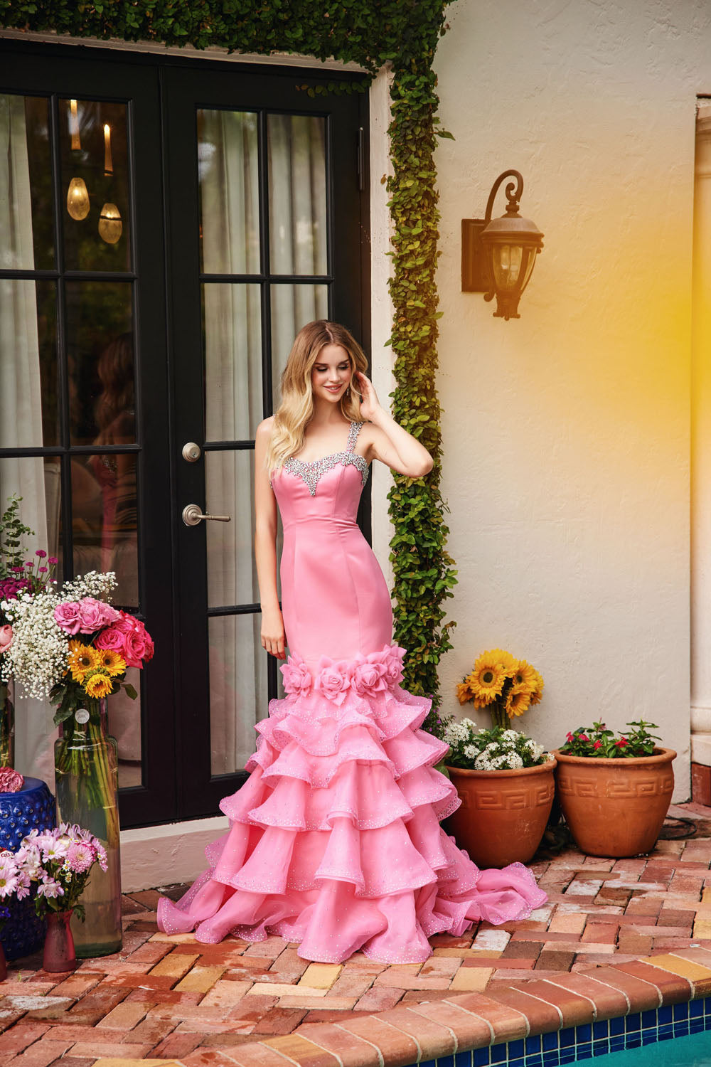Ava Presley 39566 prom dress images. Ava Presley 39566 is available in these colors: White,Hot Pink.