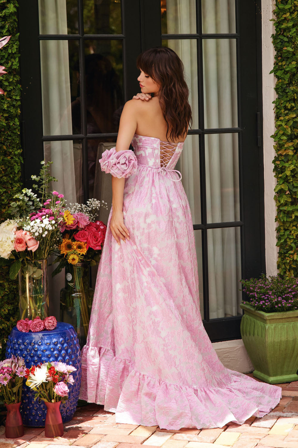 Ava Presley 40035 prom dress images. Ava Presley 40035 is available in these colors: White Light Blue,White Light Pink.