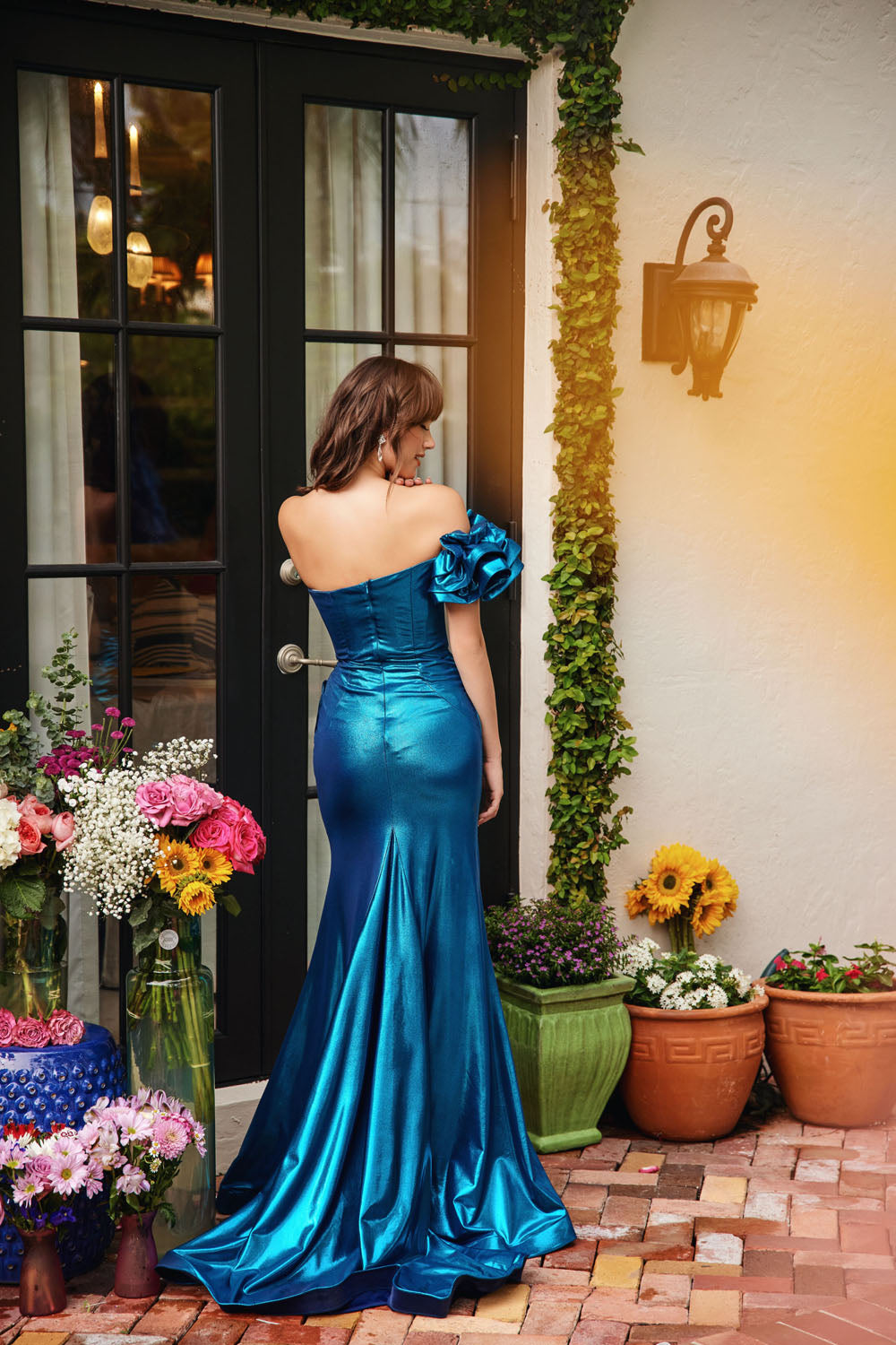 Ava Presley 40082 prom dress images. Ava Presley 40082 is available in these colors: Fuchsia,Peacock.