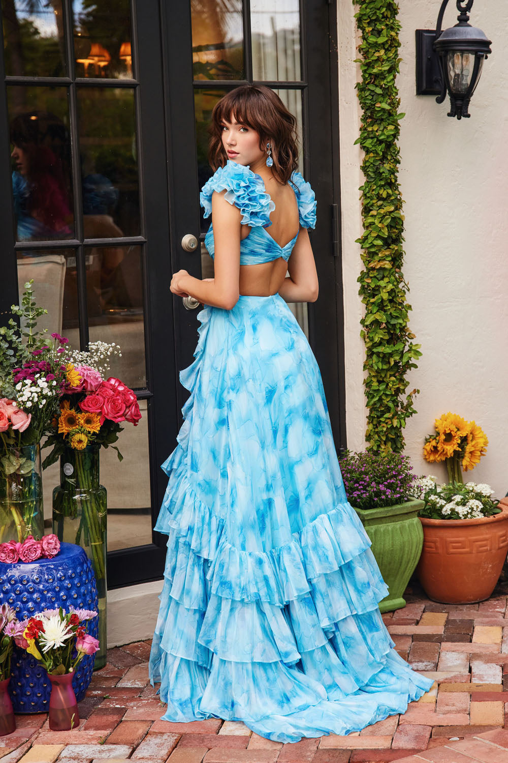 Ava Presley 40117 prom dress images. Ava Presley 40117 is available in these colors: Jade,Turquoise,Pink.