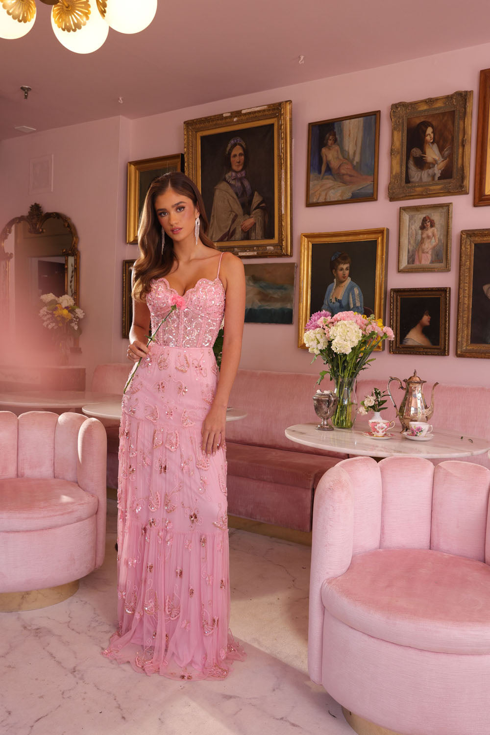 Ava Presley 47044 prom dress images. Ava Presley 47044 is available in these colors: Ivory,Baby Blue,Pink.