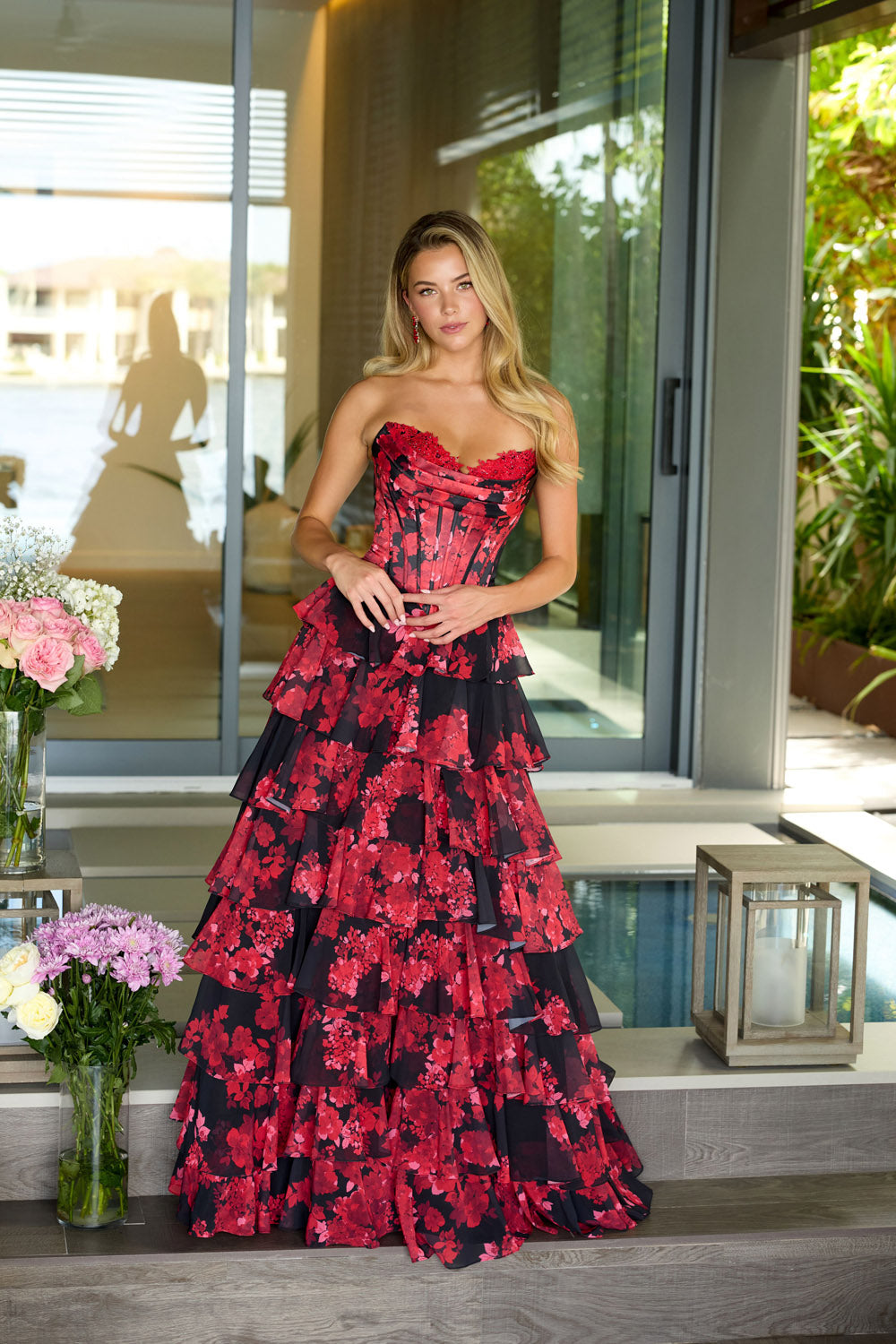 Ava Presley 47108 prom dress images. Ava Presley 47108 is available in these colors: Black Red.