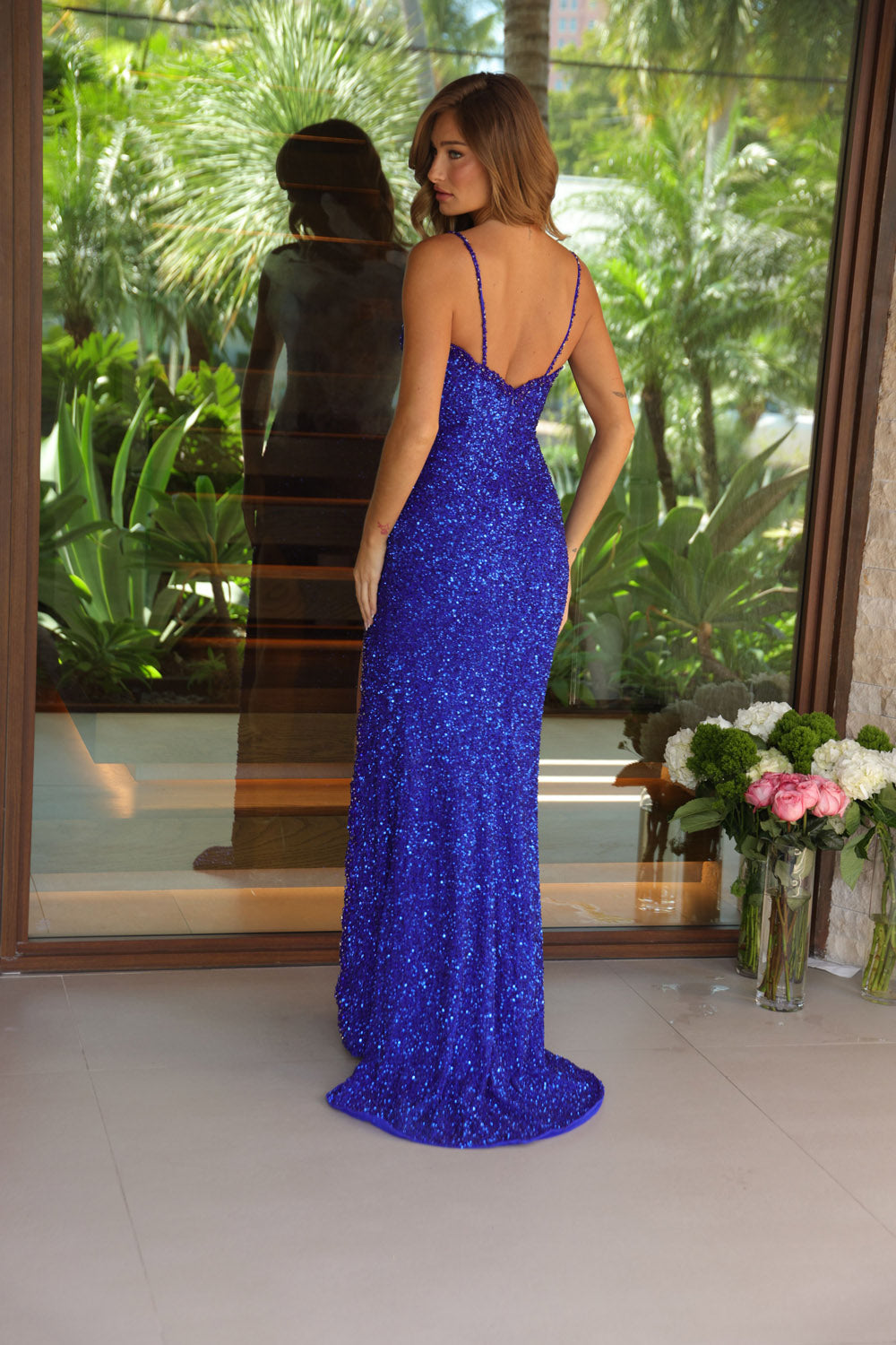 Ava Presley 47147 prom dress images. Ava Presley 47147 is available in these colors: Red, Royal, Ivory Silver.