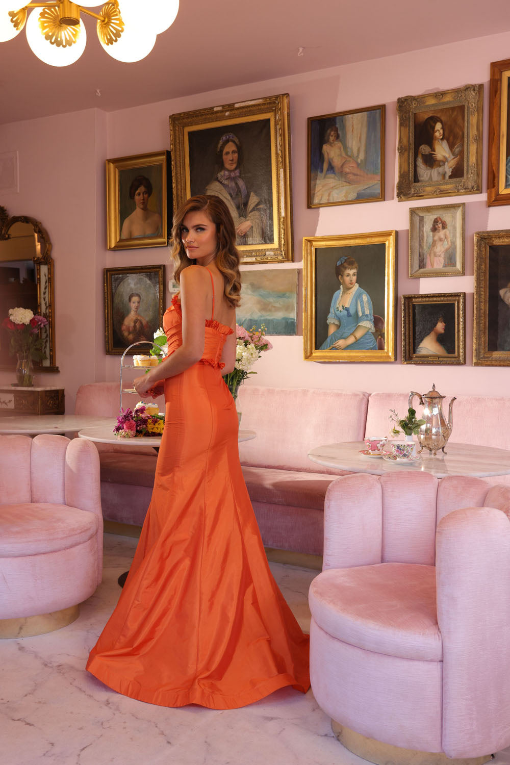 Ava Presley 77217 prom dress images. Ava Presley 77217 is available in these colors: Orange,Neon Green,Yellow.