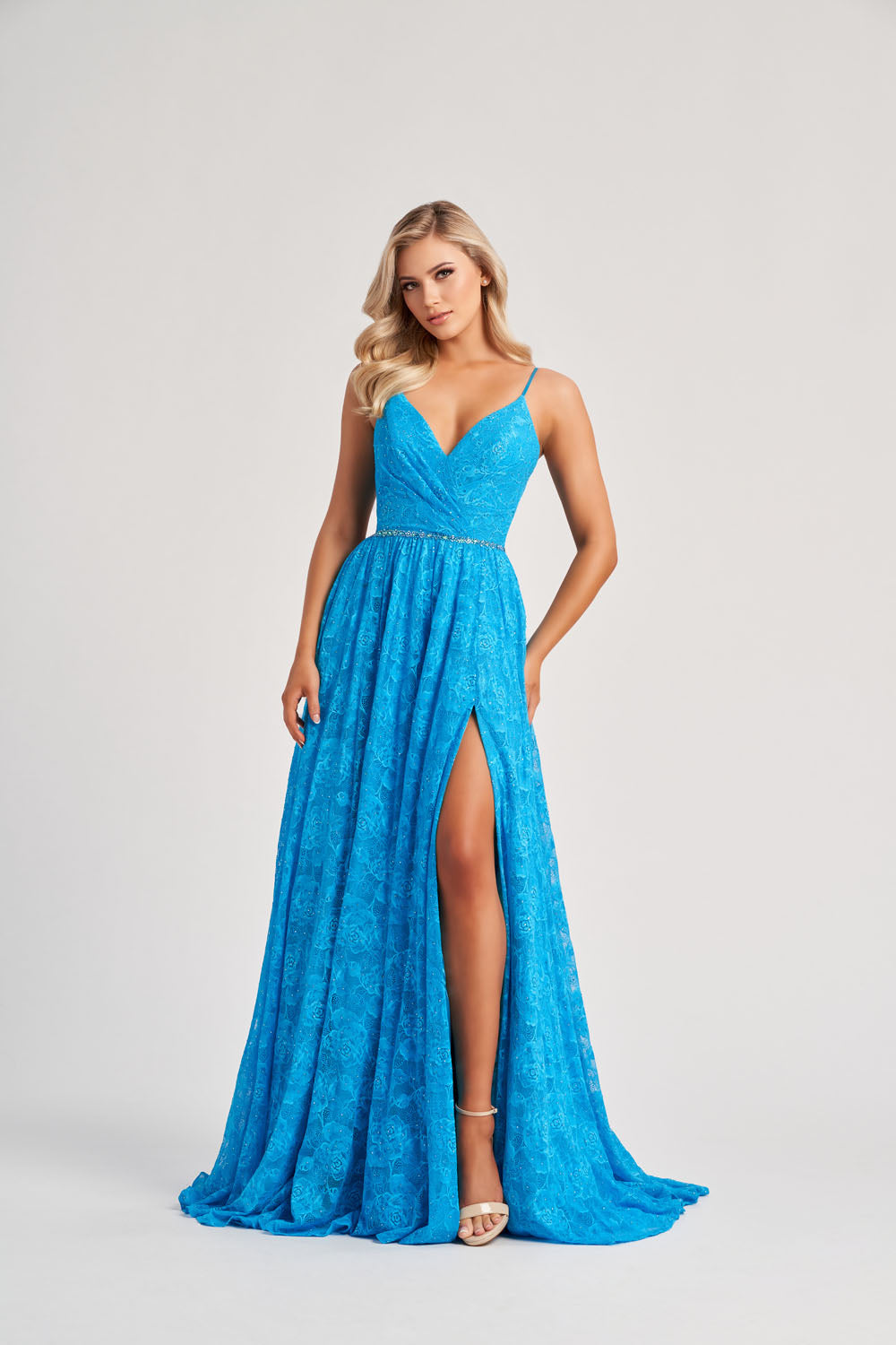 Colette CL8010 prom dress images. Colette CL8010 is available in these colors: Turquoise, Black.