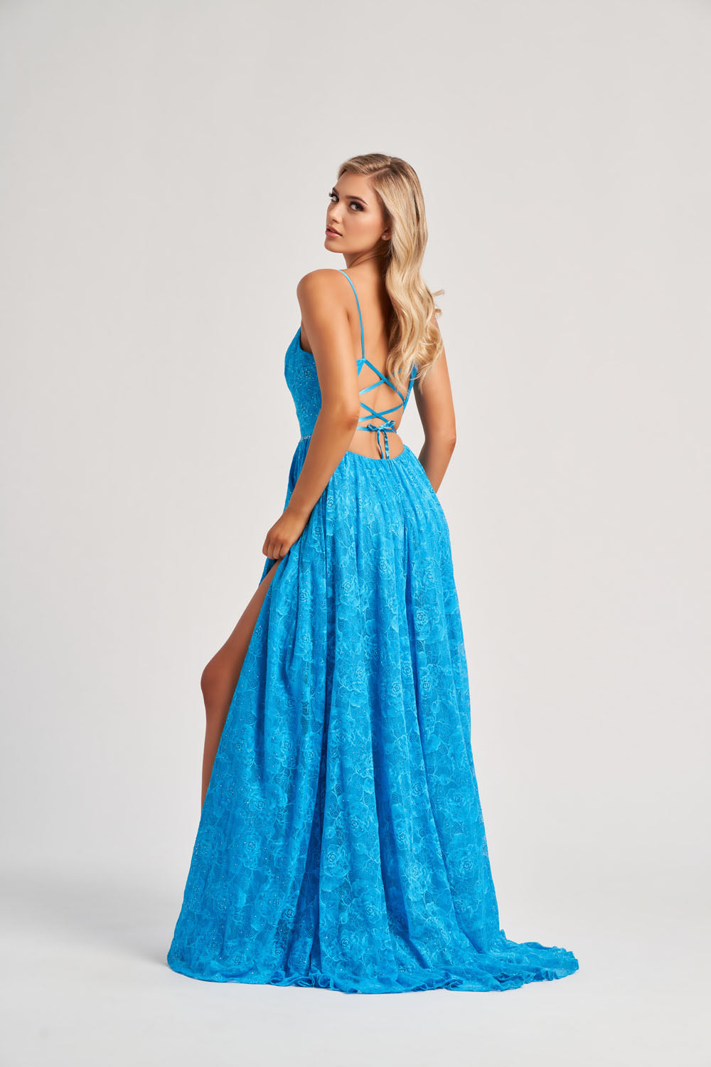 Colette CL8010 prom dress images. Colette CL8010 is available in these colors: Turquoise, Black.