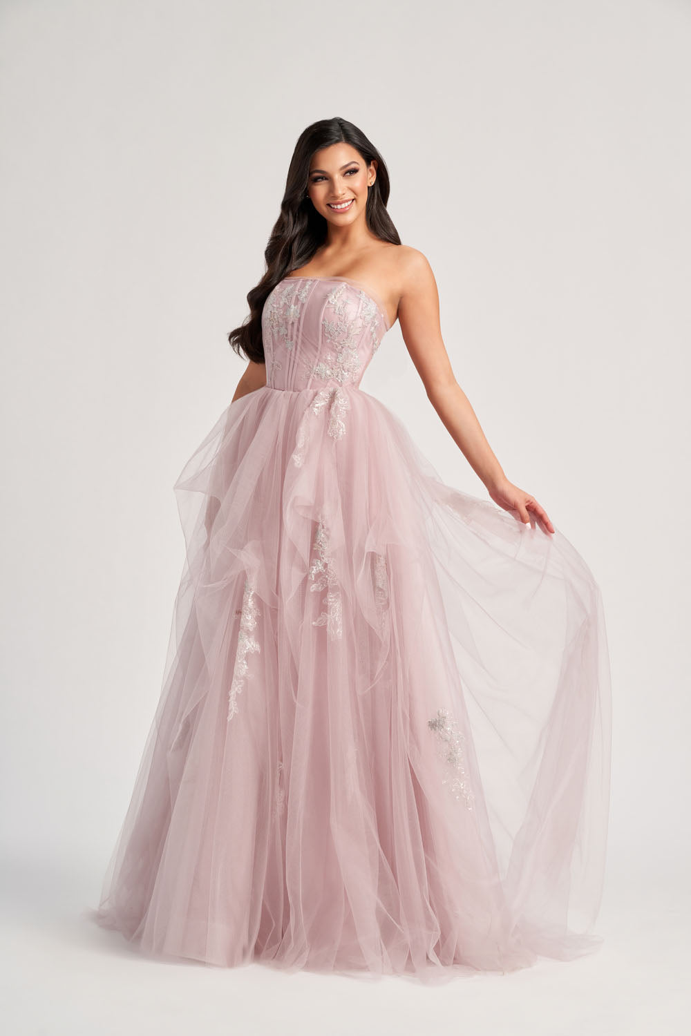 Colette CL8120 prom dress images.  Colette CL8120 is available in these colors: Blush.