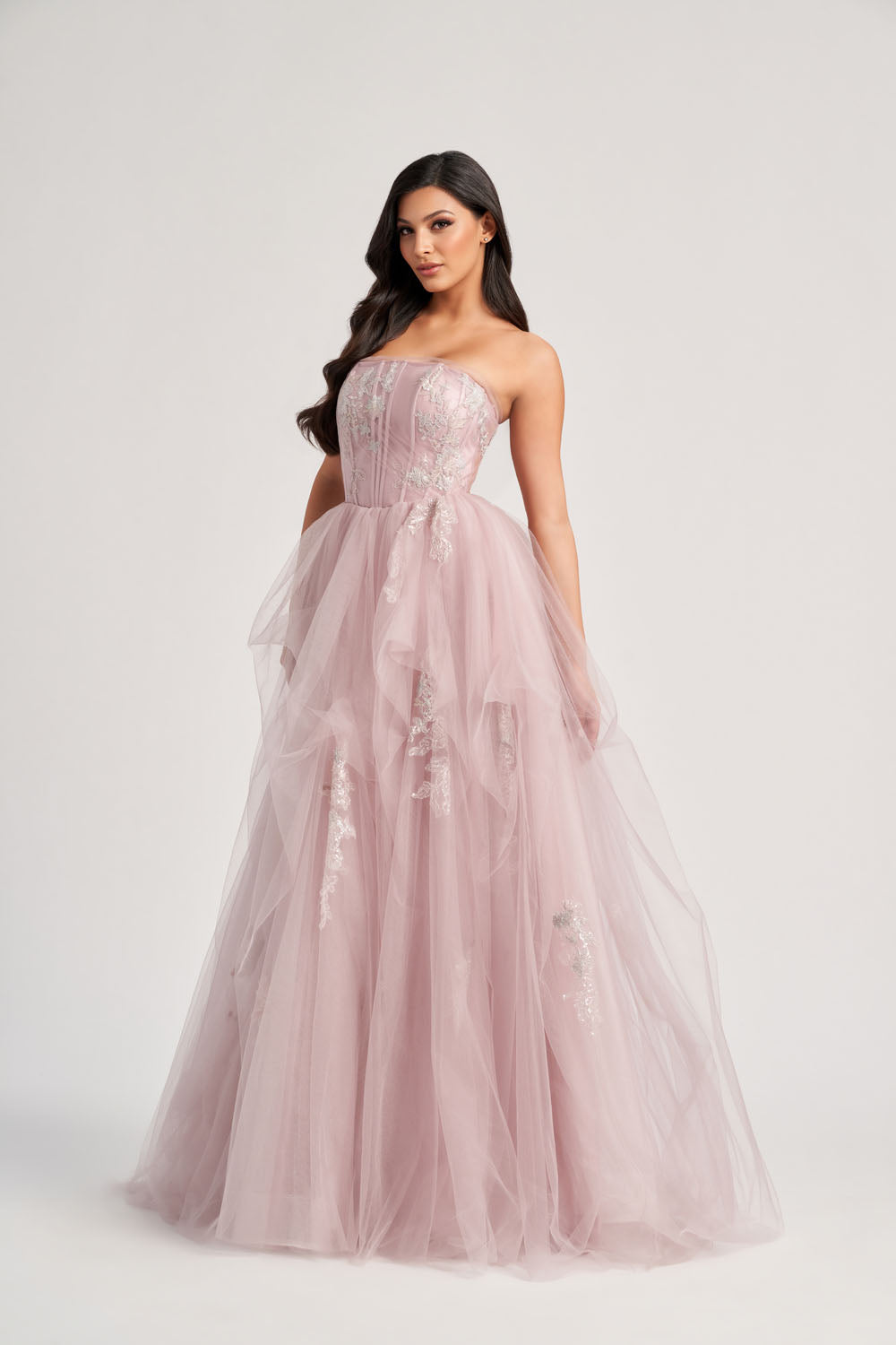 Colette CL8120 prom dress images.  Colette CL8120 is available in these colors: Blush.