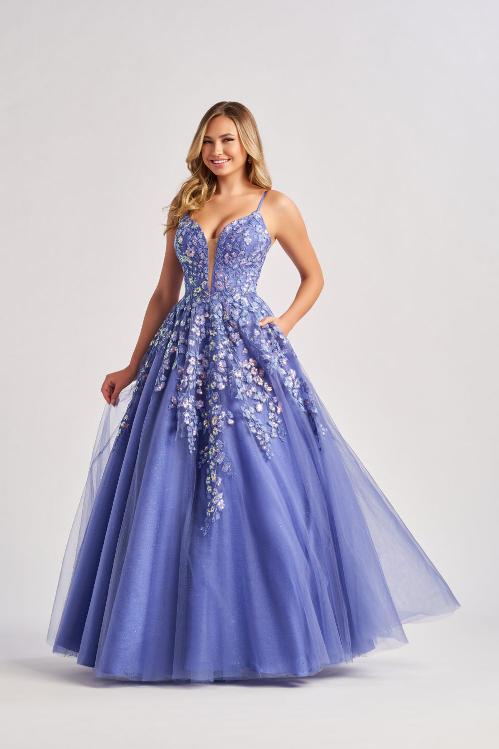Colette CL8420 prom dress images.  Colette CL8420 is available in these colors: Jade, Pink , Periwinkle.