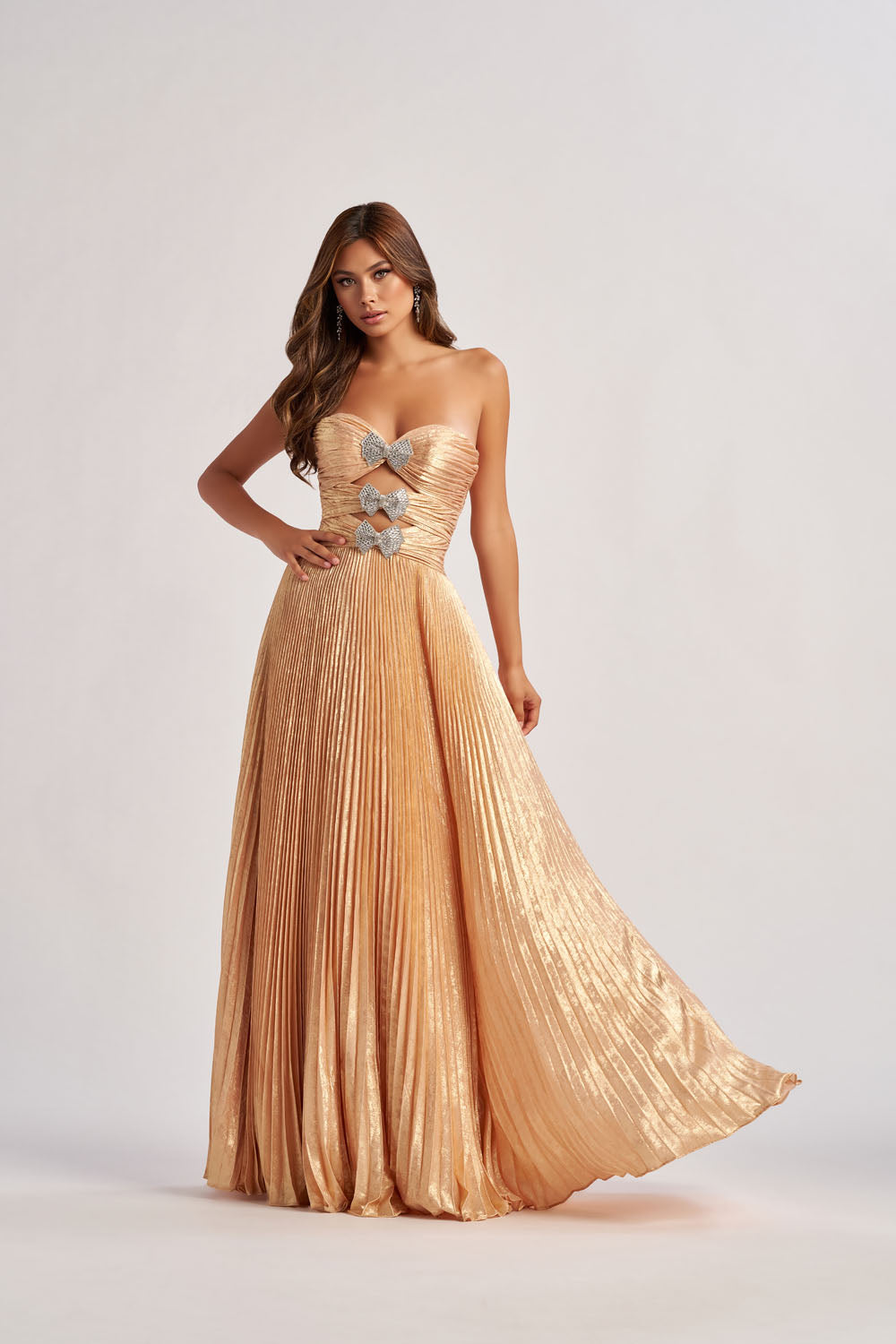 Colette CL8520 prom dress images.  Colette CL8520 is available in these colors:  Black, Lilac, Gold Dust.