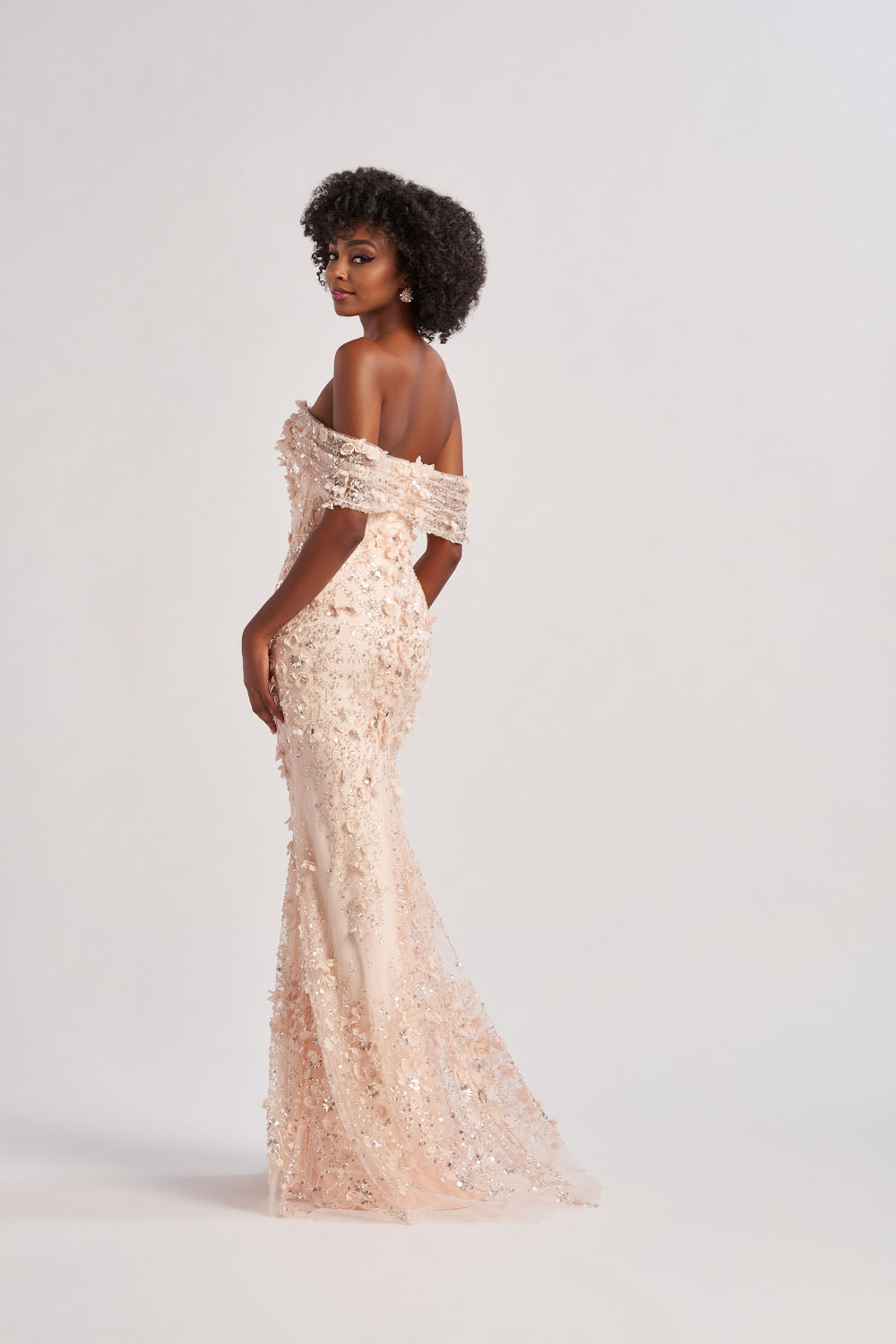 Colette CL8530 prom dress images.  Colette CL8530 is available in these colors: Peachy Pink, Ice Blue.