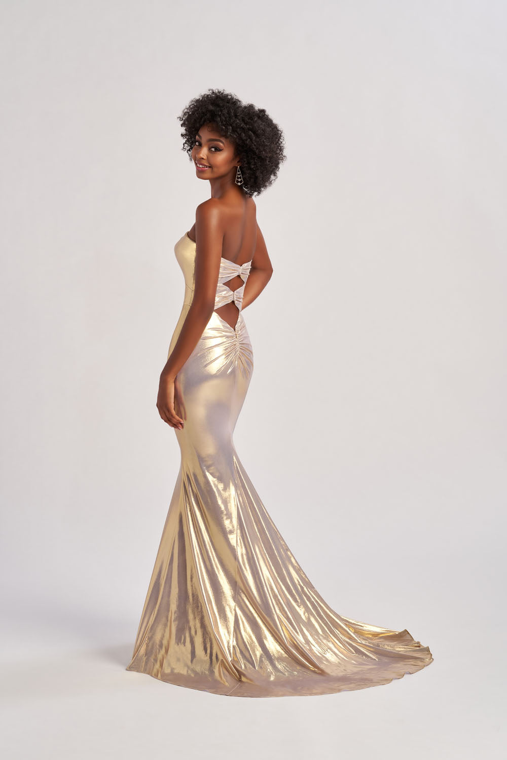 Colette CL8545 prom dress images.  Colette CL8545 is available in these colors: Aqua, Pink, Gold.