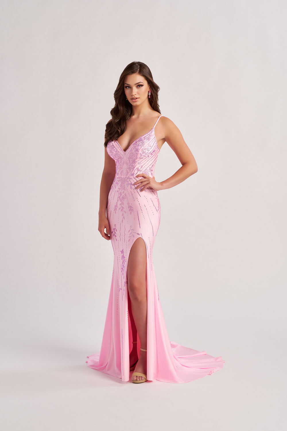 Colette CL8620 prom dress images.  Colette CL8620 is available in these colors: Turquoise, Pink, Black.