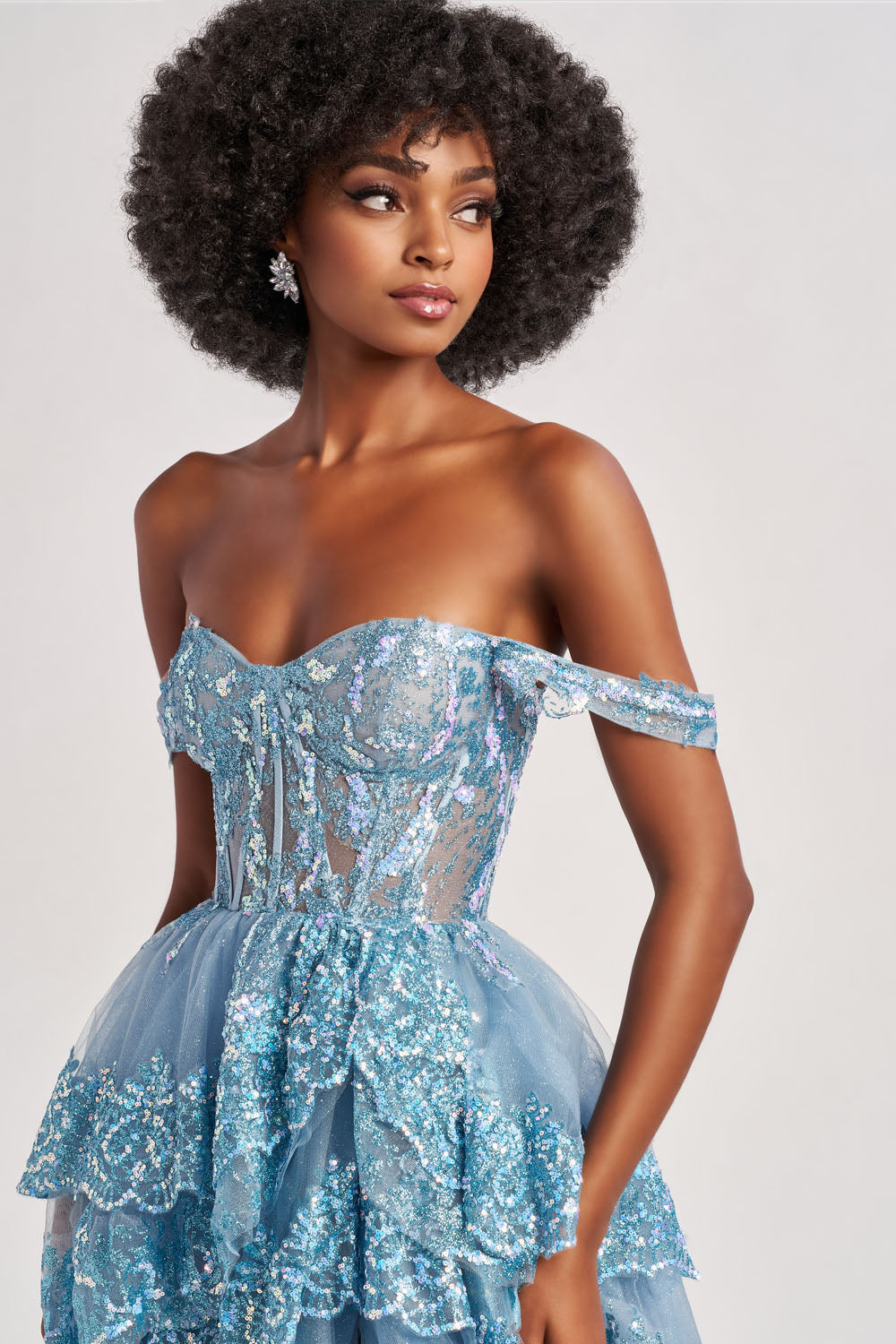 Colette CL8690 prom dress images.  Colette CL8690 is available in these colors: Pink, Blue.