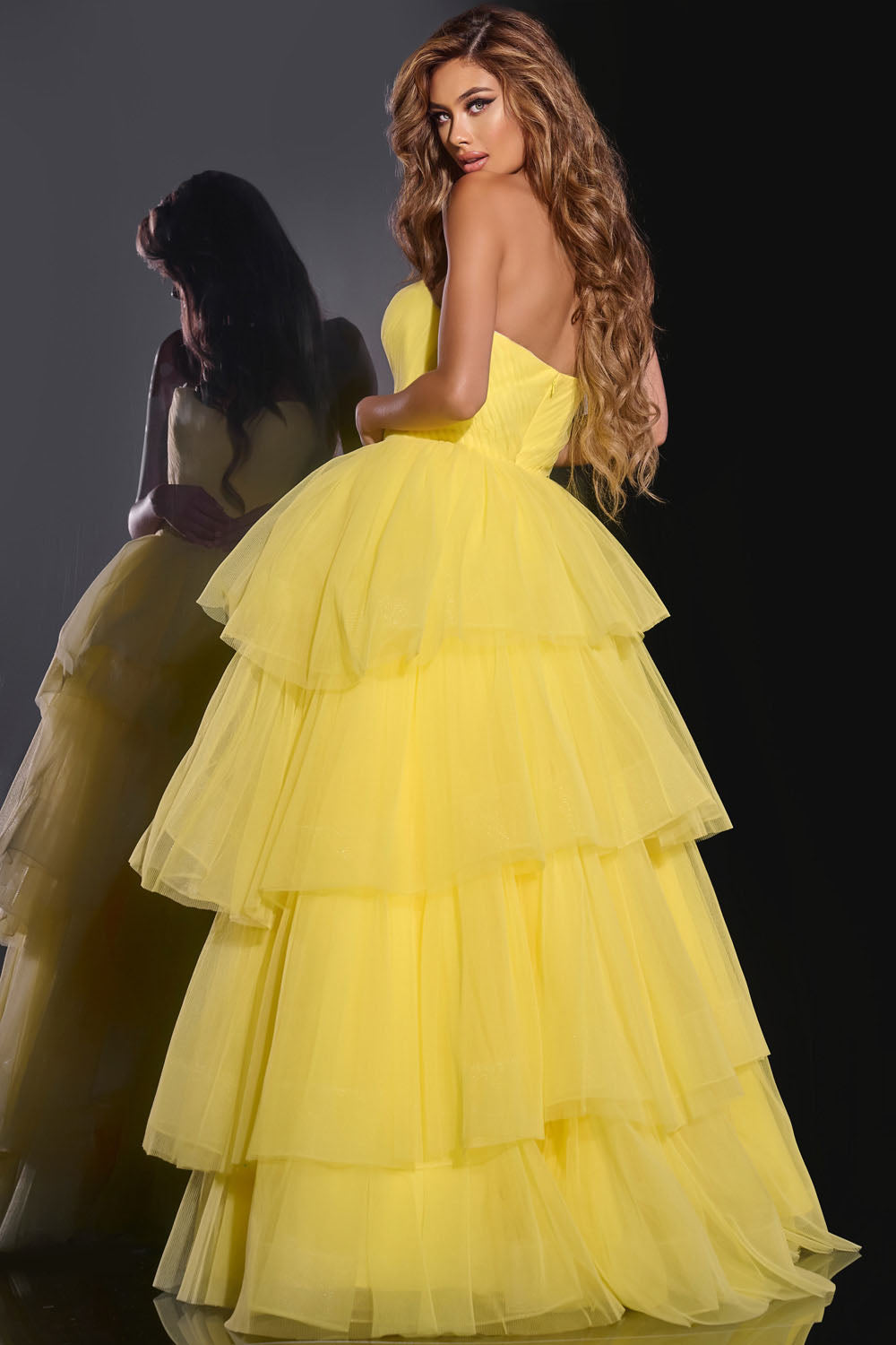 Jovani 40394 prom dress images. Jovani 40394 is available in these colors: Yellow, Red, Light Blue.